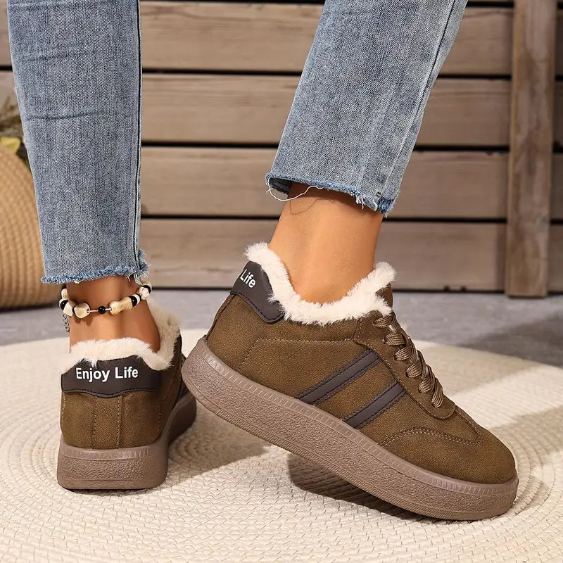 Jalia | Bequeme Baumwoll-Sneaker mit warmem Innenfutter