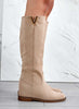 Rinda | Alexoo Stiefeletten aus beigem Wildleder