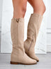 Rinda | Alexoo Stiefeletten aus beigem Wildleder