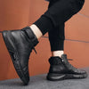 Ashton | Warme schwarze Lederstiefel