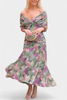 Evelyn | Elegantes Maxikleid mit floralen Details