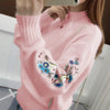 Ariah | weicher Strickpullover aus Kaschmir mit Blumenmuster.