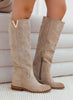 Rinda | Alexoo Stiefeletten aus beigem Wildleder
