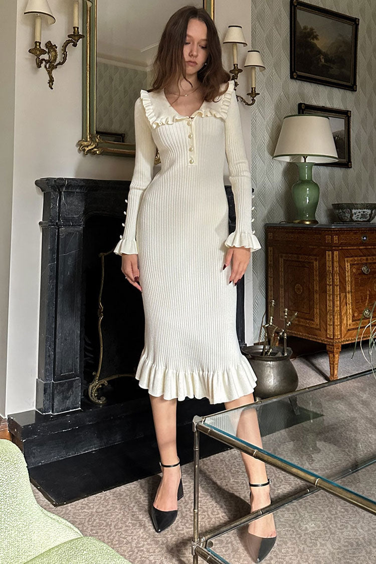 Jamicie | Strickkleid Mit Bubikragen