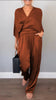 Ashlyn | Elegantes Satin-Set mit V-Ausschnitt
