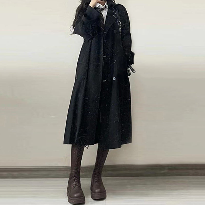 Alarica | Eleganter Übergangsmantel mit doppelter Knopfleiste