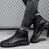 Ashton | Warme schwarze Lederstiefel