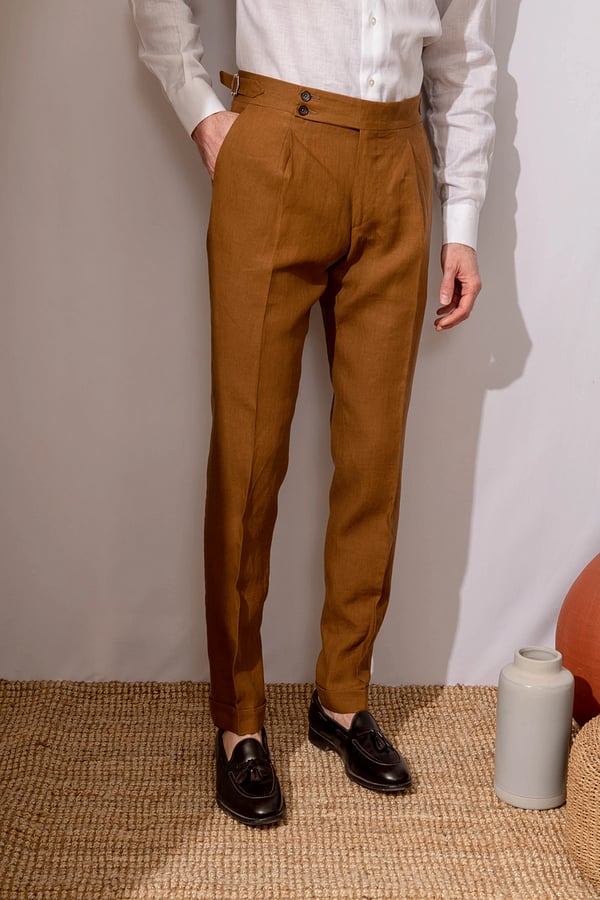 Leonard | Gerade Leinenhose Für Herren