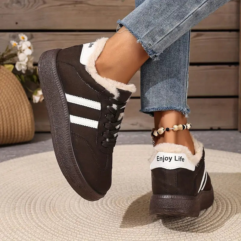 Jalia | Bequeme Baumwoll-Sneaker mit warmem Innenfutter