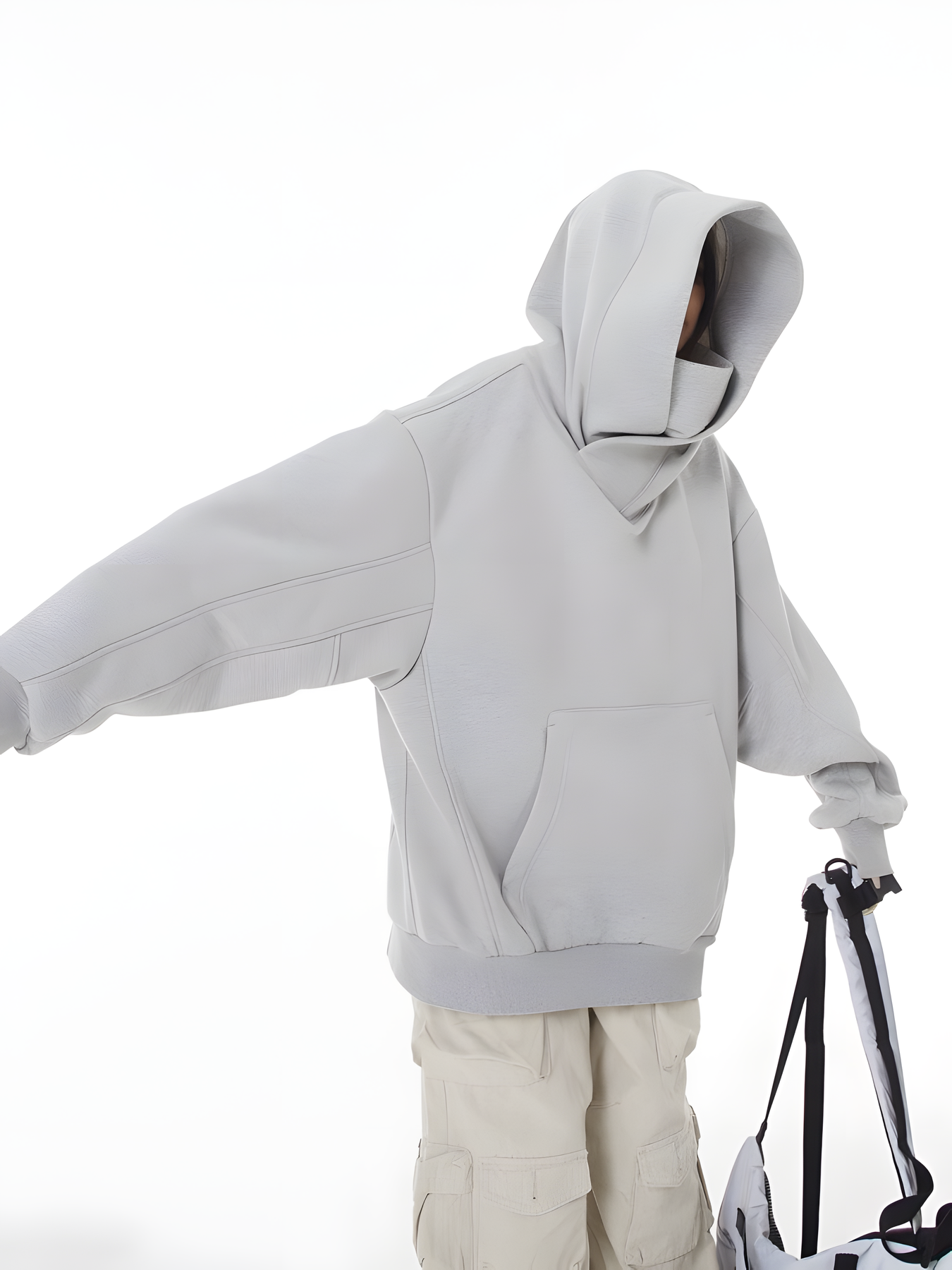 Jakila | Kapuzenpullover mit extra hohem Kragen