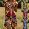 Kara | trendiges Kleid mit Rundhals und floralen indischen Akzenten