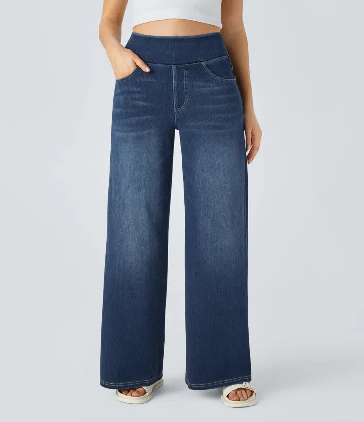 Carolina | Damen-Jeans, High Waist & weites Bein