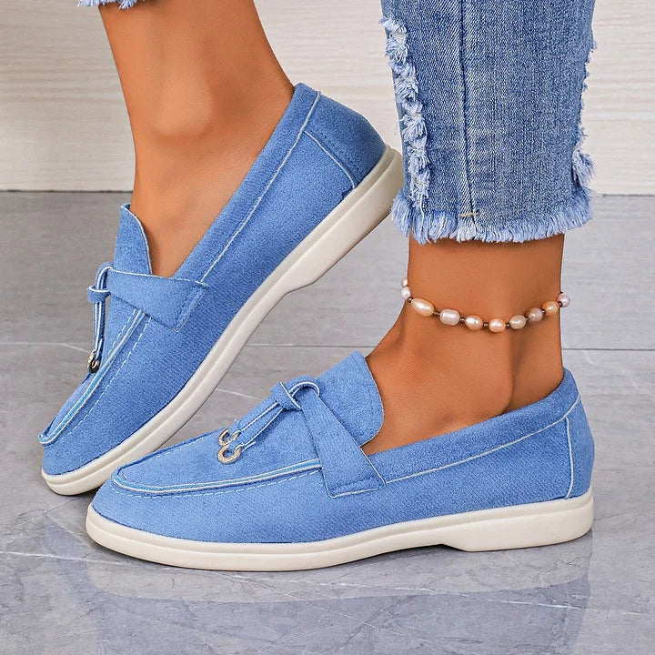 Yany | Damen-Loafers aus Wildleder mit geknoteter Quaste