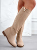 Rinda | Alexoo Stiefeletten aus beigem Wildleder