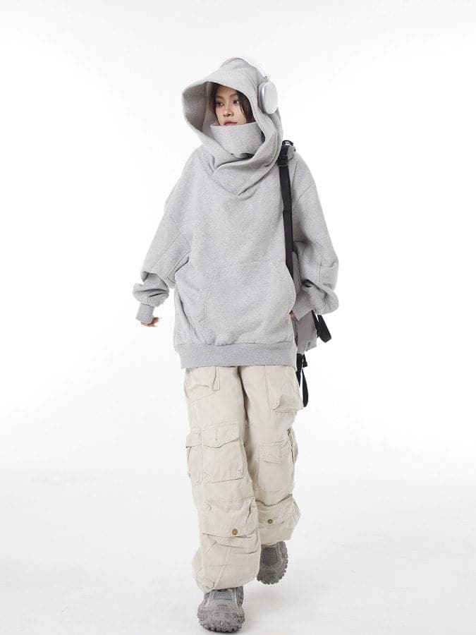 Jakila | Kapuzenpullover mit extra hohem Kragen