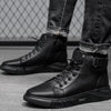 Ashton | Warme schwarze Lederstiefel