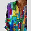 Khalani | elegante Bluse im geometrischen Design