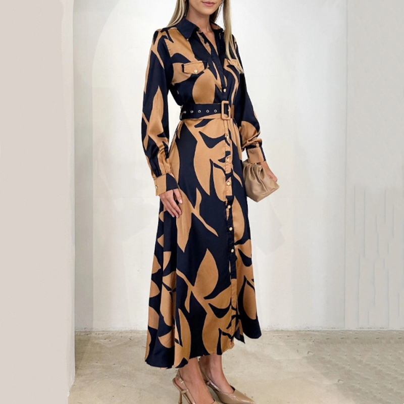 Griana | Damenkleid mit Gürtel und Revers