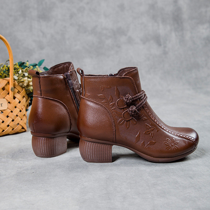 Zorielle | Handgemachte Lederstiefeletten mit warmem Innenfutter