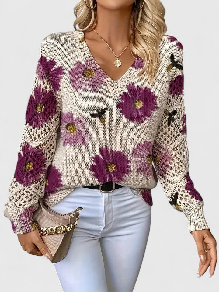 Ariella™ | Modischer Pullover mit eleganten Blütendetails