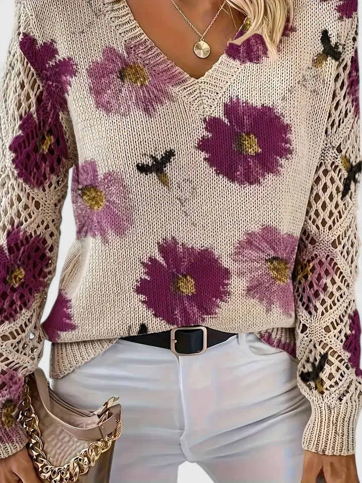 Ariella™ | Modischer Pullover mit eleganten Blütendetails