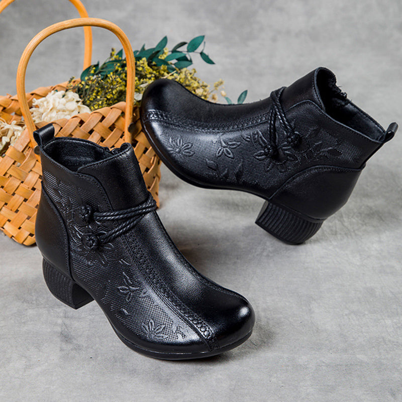 Zorielle | Handgemachte Lederstiefeletten mit warmem Innenfutter