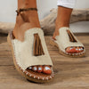 Priya | Fransenverzierte flache Sandalen im Ethno-Stil