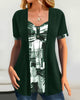 Lina™ | Elegantes Set mit gemusterter Bluse