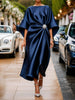 Barbara | stilvolles Satin-Kleid mit luxuriösem Glanz