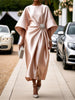 Barbara | stilvolles Satin-Kleid mit luxuriösem Glanz