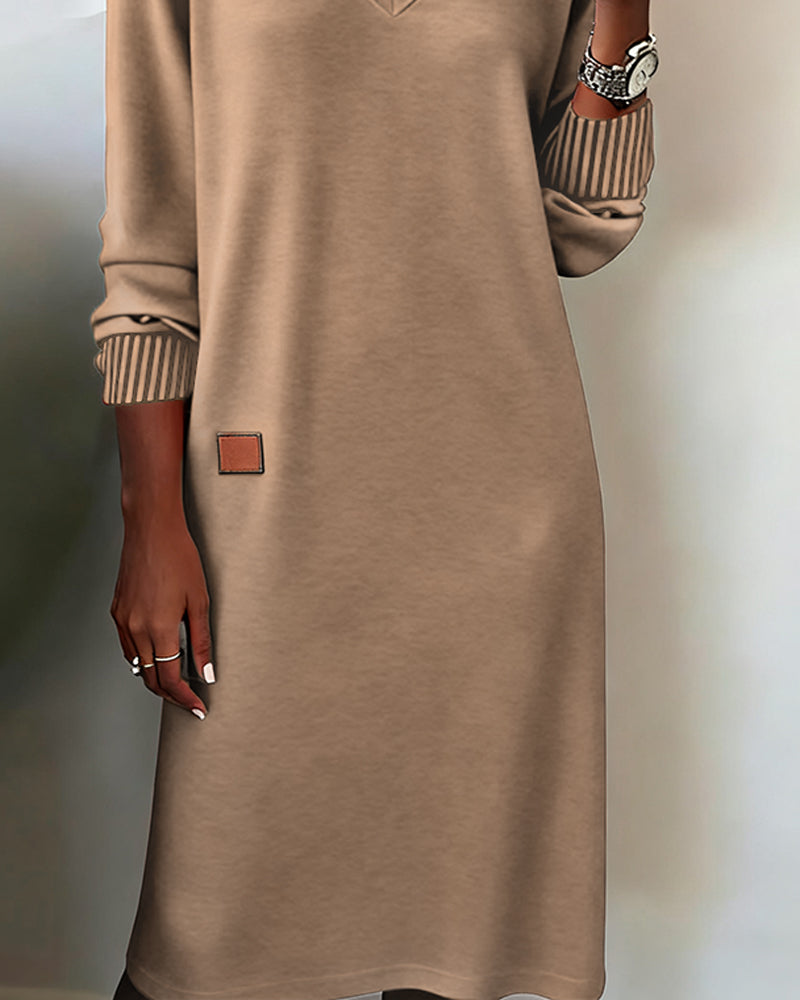 Allison™ | Stylisches Strickkleid mit V-Ausschnitt