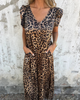 Alice | Eleganter Jumpsuit im Leopardenmuster mit V-Ausschnitt