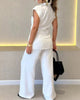 Emerie™ | Elegantes ärmelloses Set mit hochtaillierter Hose