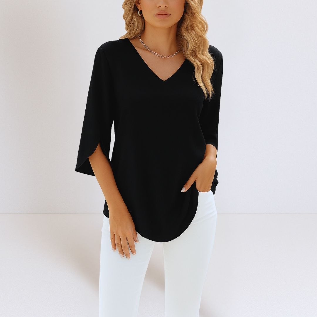 Sheila | Elegante Bluse mit V-Ausschnitt