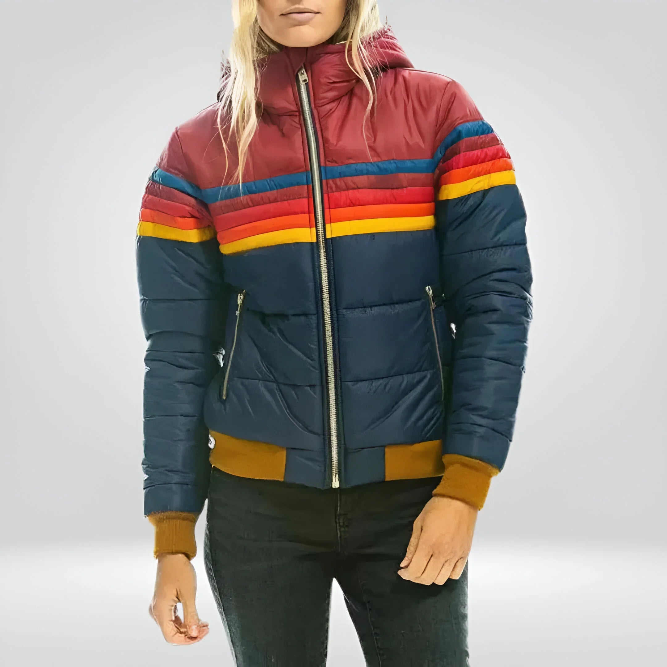 Shara | Gestreifter Sport-Hoodie