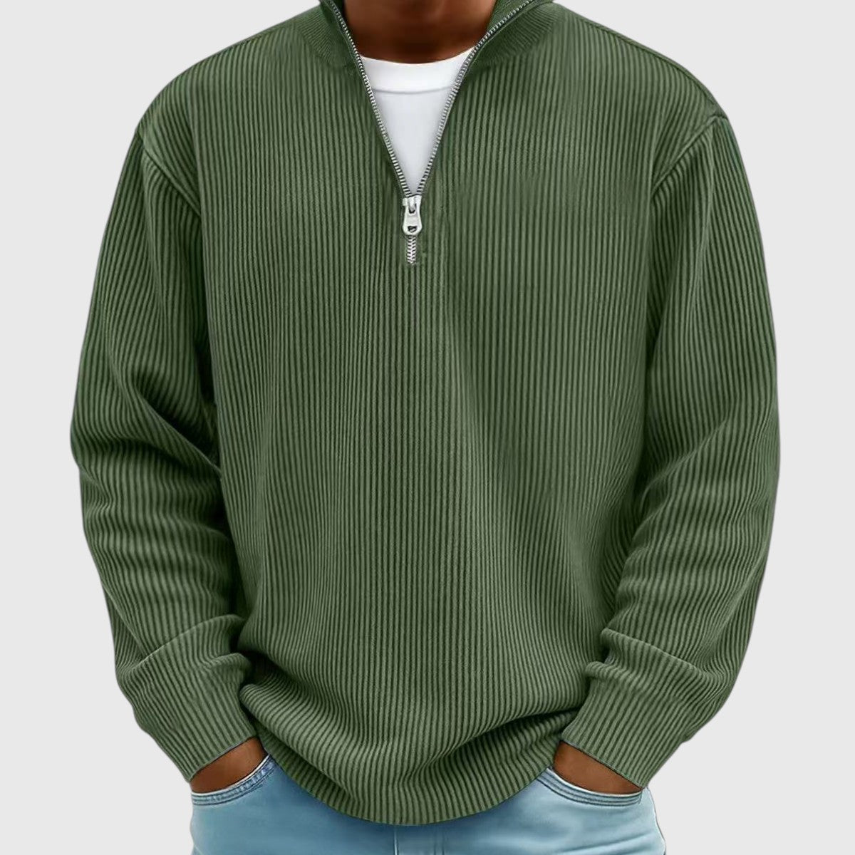Lukas | Moderner, eleganter Halbzip-Pullover