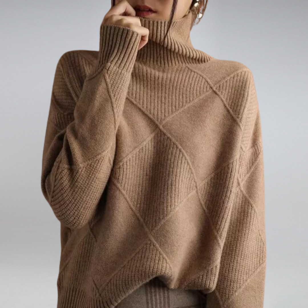 Noemi™ | Warmer Rollkragenpullover - Braun / S / 50% Rabatt