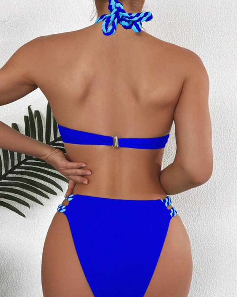 Levi | Colorblock-Halter-Bikini