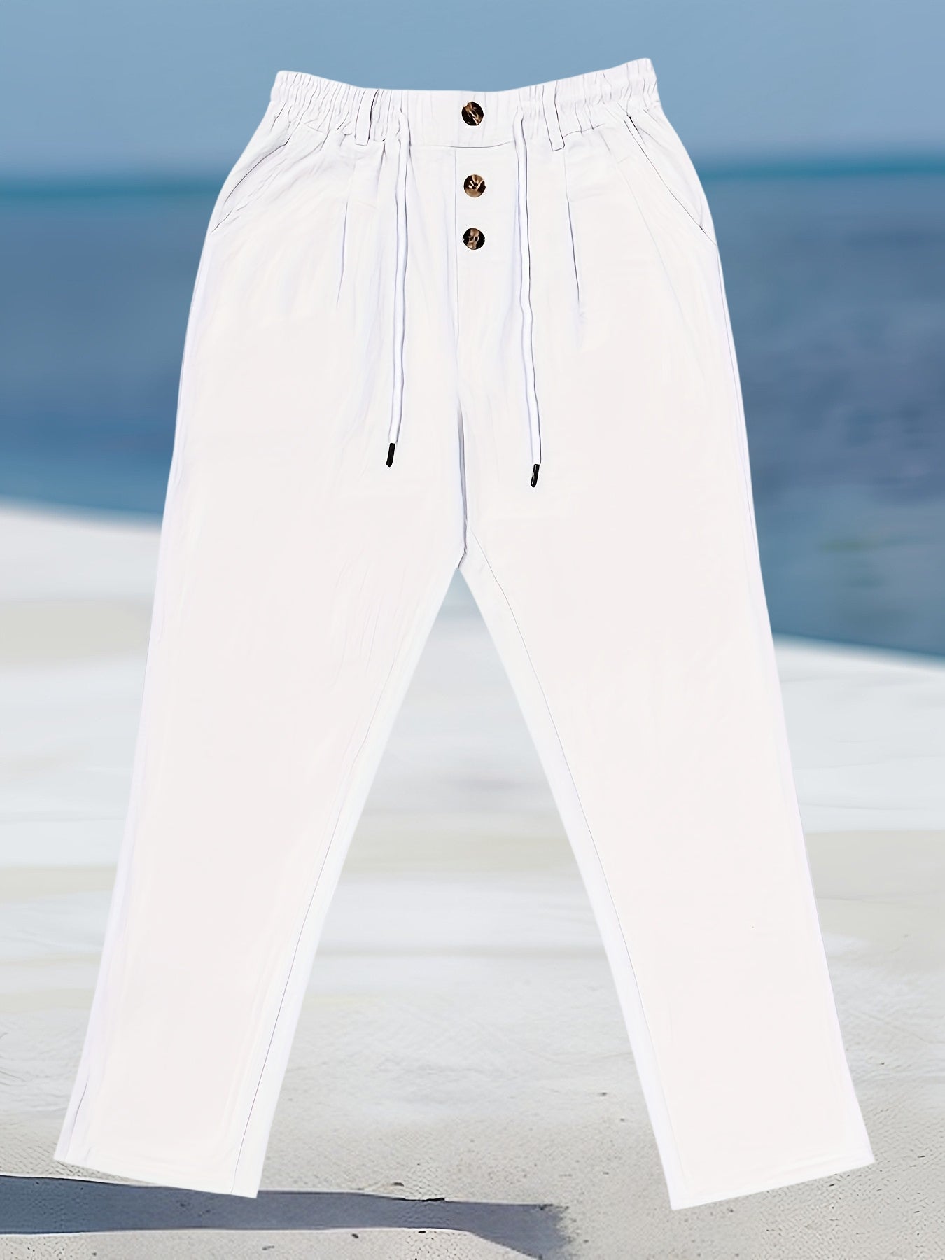Renzo | Elastische Leinenhose im Casual-Stil