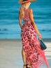 Lony | Halterneck-Maxikleid mit Leopardenmuster