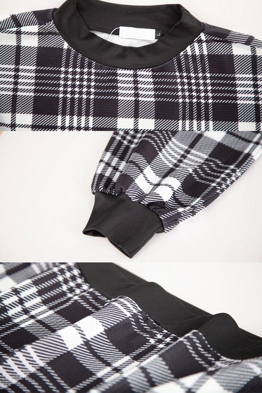 Eliada | Modisches Karo-Co-Ord Set mit Pullover und Rock