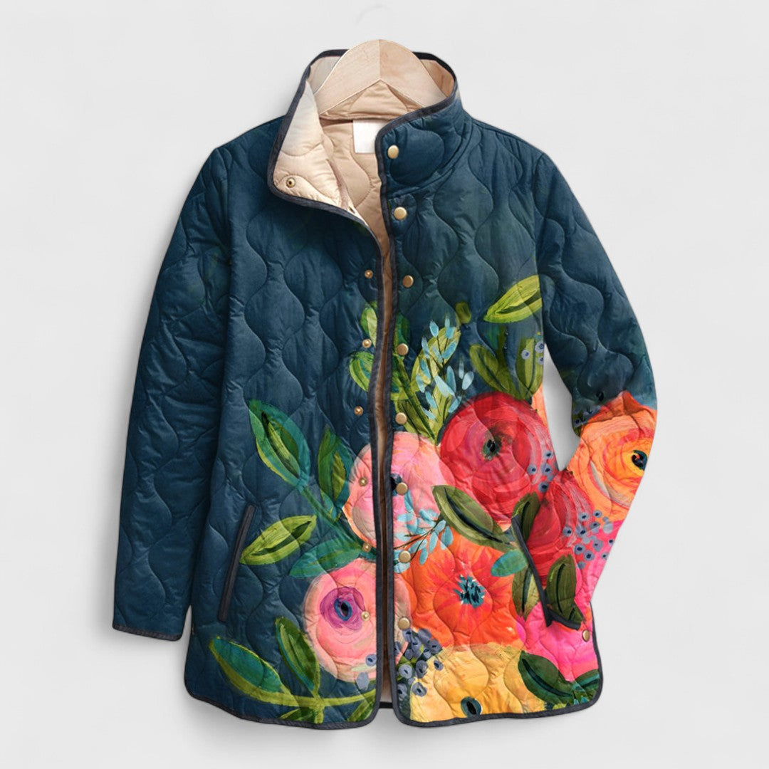 Armica | Vintage-Steppjacke mit Blumenmuster