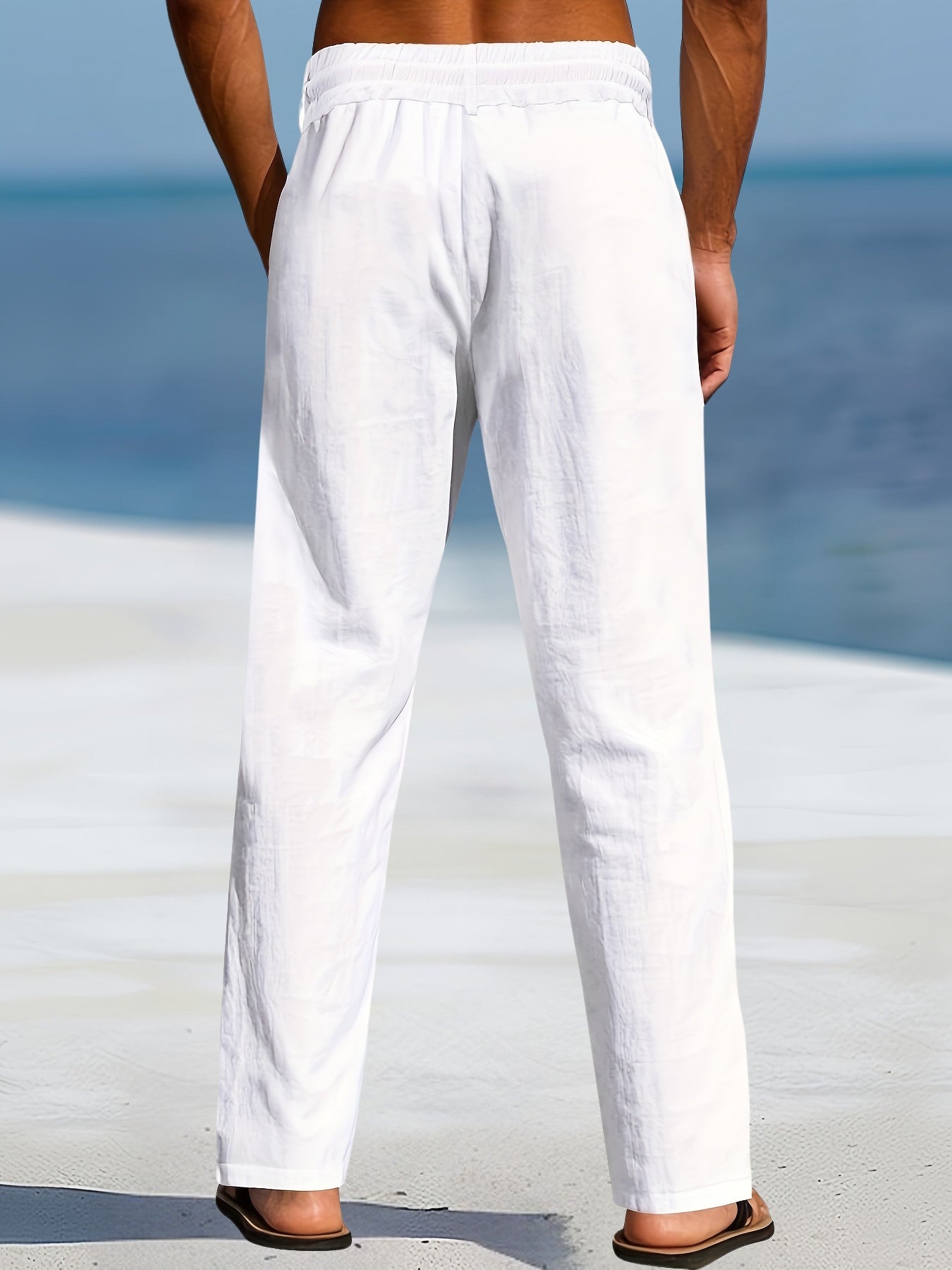 Renzo | Elastische Leinenhose im Casual-Stil