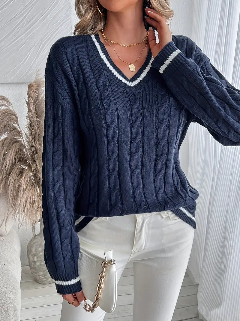 Sara™ | Zeitloser Damenpullover im stilvollen V-Ausschnitt-Design