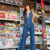 Kristy | Figurbetonter Denim-Jumpsuit