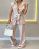 Emerie™ | Elegantes ärmelloses Set mit hochtaillierter Hose
