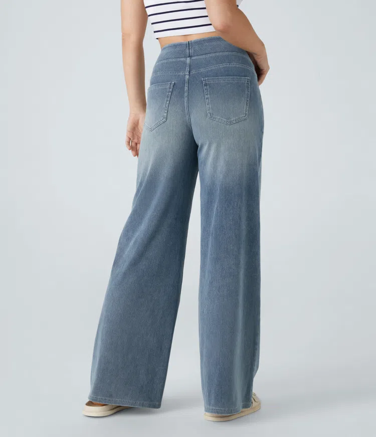 Carolina | Damen-Jeans, High Waist & weites Bein