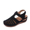 Conny | Ausgeschnittene Leder-Sandalen mit Knöchelriemen