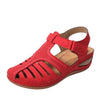 Conny | Ausgeschnittene Leder-Sandalen mit Knöchelriemen