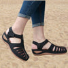 Conny | Ausgeschnittene Leder-Sandalen mit Knöchelriemen
